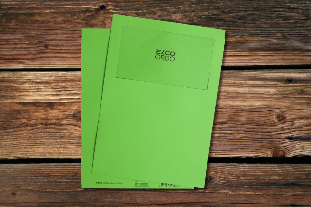 Ordnungsmappen mit Sichtfenster 220x310 mm Intensivgrün 120 g/qm